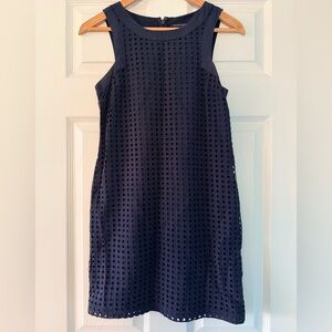 Banana Republic Navy Eyelet Mini Dress